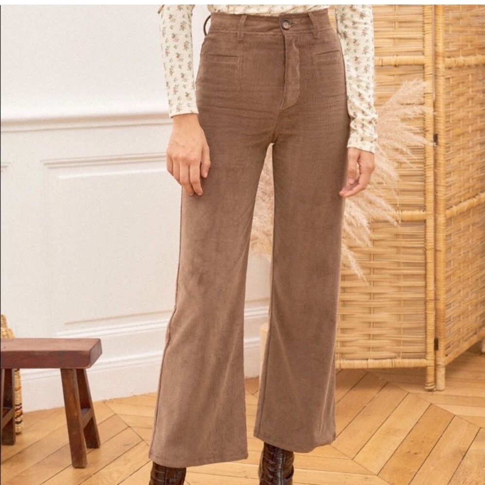100% Cotton Rouje Swan corduroy pants New